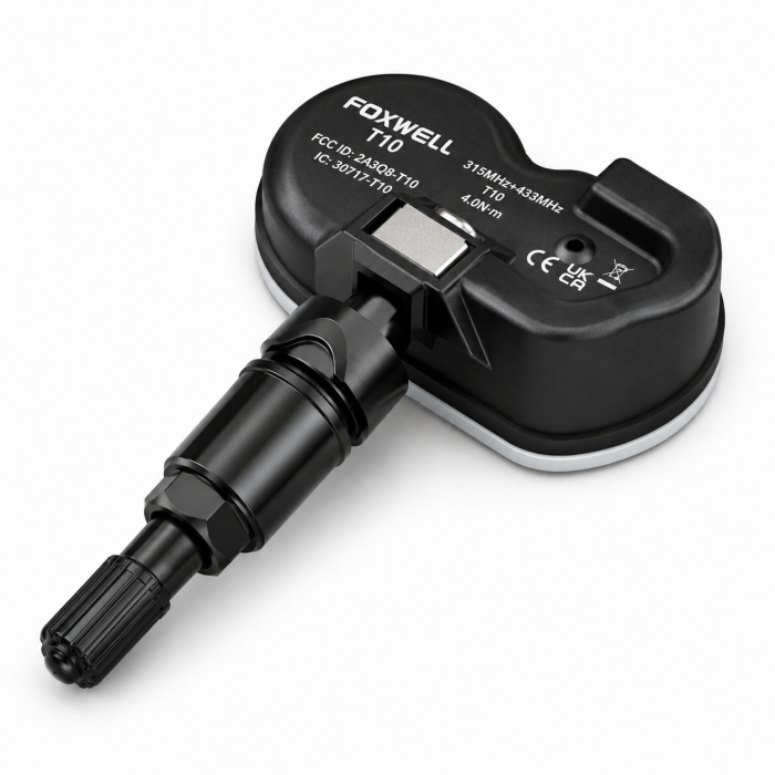 Датчик давления в шинах (TPMS) Foxwell Black (черный металлический вентиль)