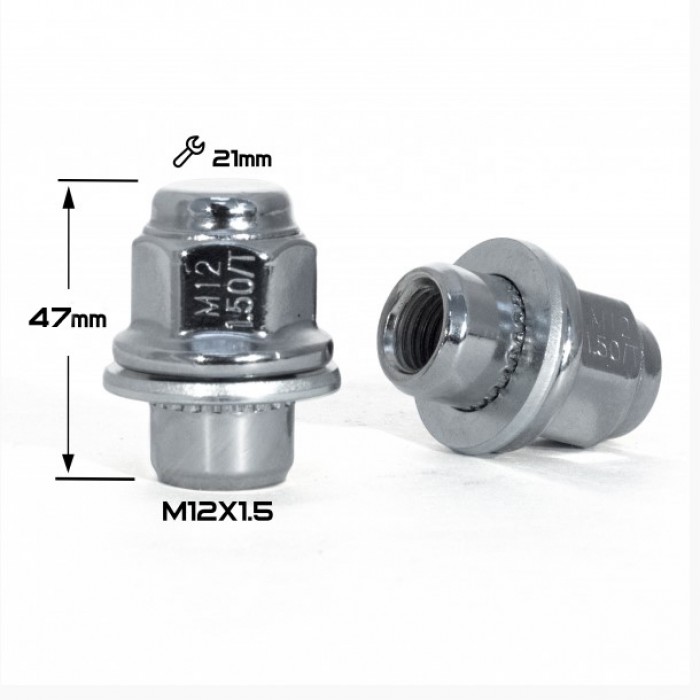 Гайка з пресшайбою 12х1, 5 47 мм д.нос. 18,5 мм ключ 21