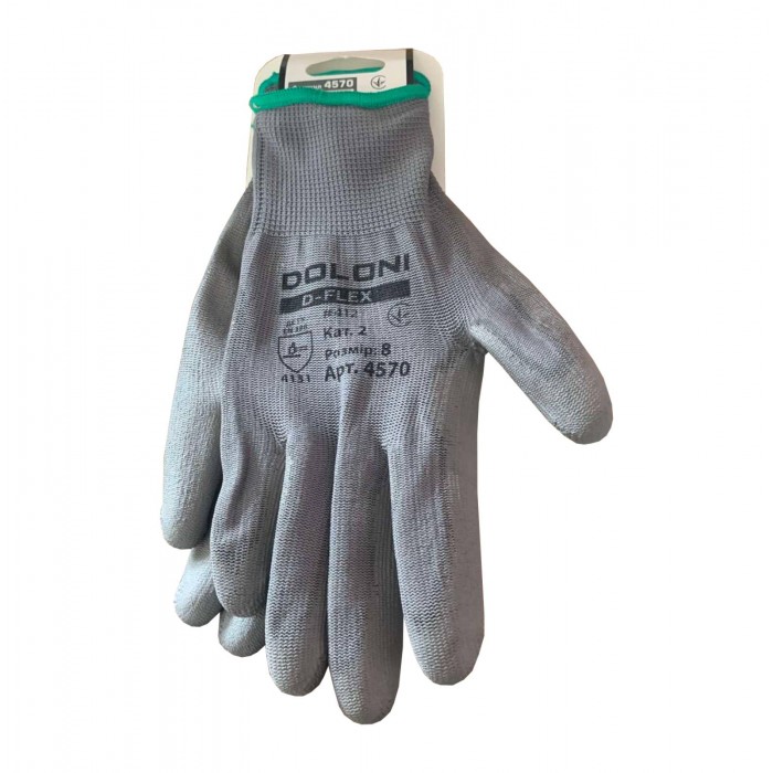 Рукавички трикотажні з поліуретоановим покриттям 8р 4570