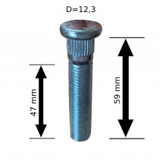 Шпилька забивна D=12,3мм (12х1,5) L=59мм ACRP123A59