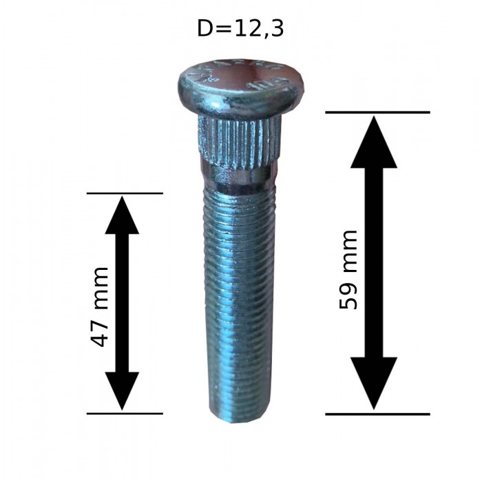 Шпилька забивна D=12,3мм (12х1,5) L=59мм ACRP123A59