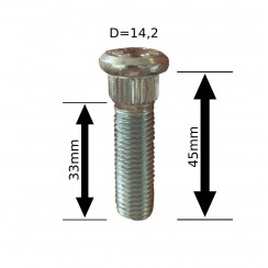Шпилька забивна (WS-003) D=14,2мм (12х1,5) L=45мм ACRP142A45