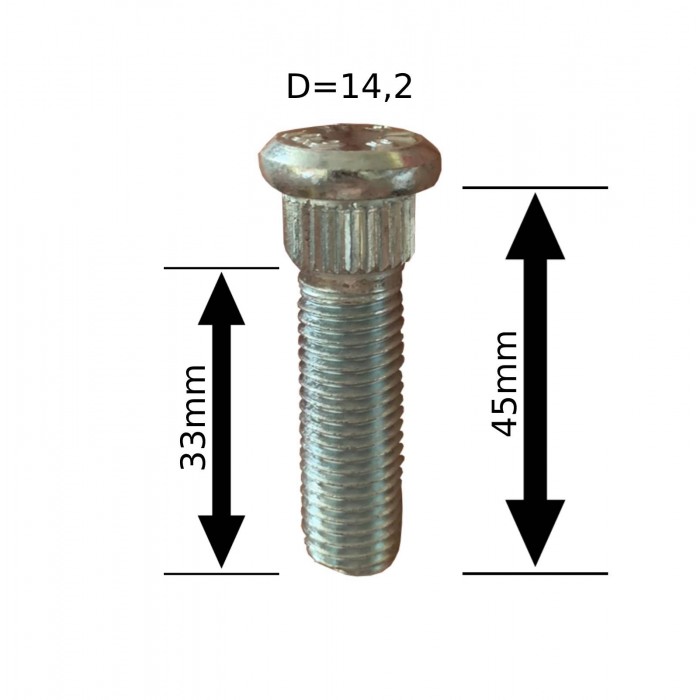 Шпилька забивна (WS-003) D=14,2мм (12х1,5) L=45мм ACRP142A45