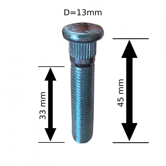 Шпилька забивна (WS-008) D=13мм (12х1,5) L=45мм ACRP130A45