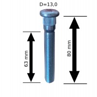 Шпилька забивная  D=13мм (12х1,5) L=80мм ACRP130A80