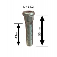 Шпилька забивна D=14.4мм (12х1,25) L=55мм ACRP144AB55