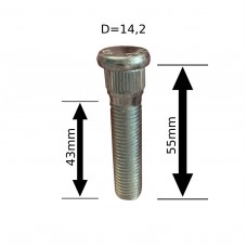 Шпилька забивна D=14.4мм (12х1,25) L=55мм ACRP144AB55