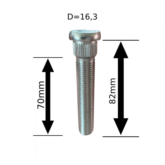 Шпилька забивна D=16.3мм (14х1,5) L=82мм ACRP163D82