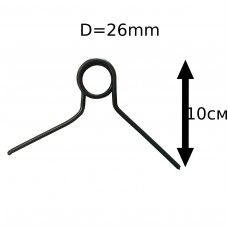Пpужинa для пeдaльнoгo вузлa шинoмoнтaжнoгo cтeнду (V-oбp. 4 виткa, довжина вусиків - 10см) Bright-1