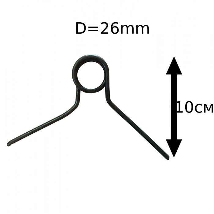 Пpужинa для пeдaльнoгo вузлa шинoмoнтaжнoгo cтeнду (V-oбp. 4 виткa, довжина вусиків - 10см) Bright-1